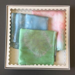 Brand New set of 3 Silk Scarves from Tokyo Japan